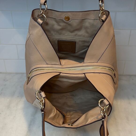 Coach Lexy Jacquard Canvas & Leather Shoulder Bag - Picture 11 of 16